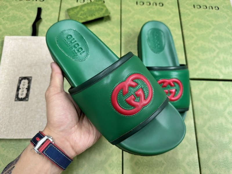 GUCCI 구찌新款 더블 G 로고 캐주얼 슬리퍼 001-180158