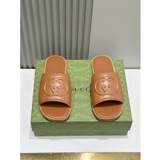 구찌 리도 남성 더블 G 레더 슬리퍼 001-180251