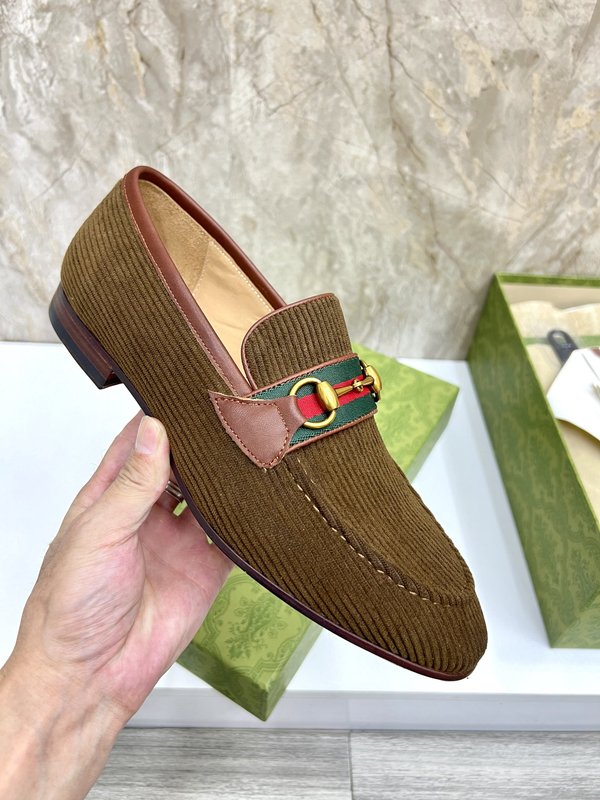 GUCCI 스트라이프 더블 G 로퍼 001-180355