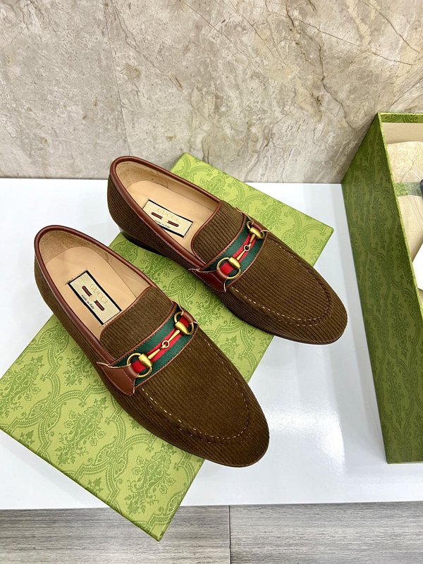 GUCCI 스트라이프 더블 G 로퍼 001-180355