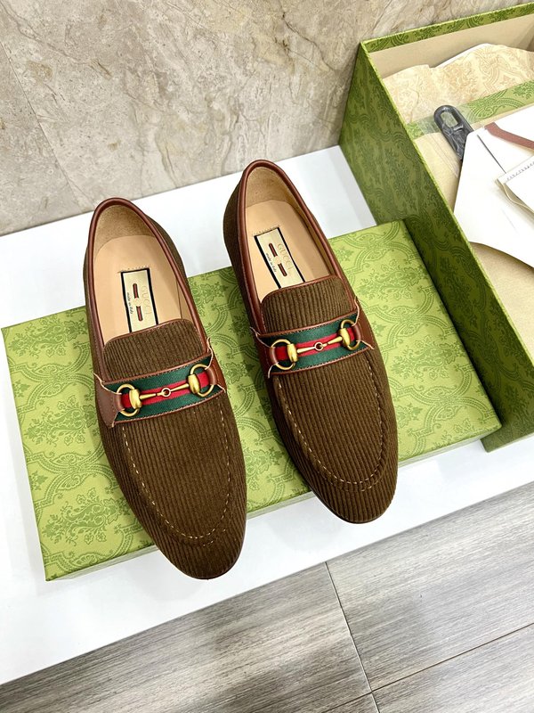 GUCCI 스트라이프 더블 G 로퍼 001-180355