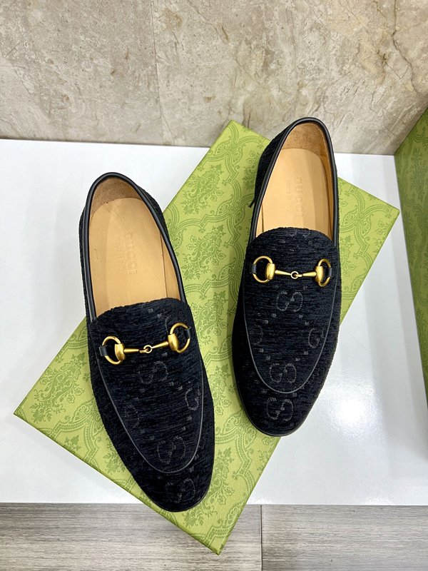 GUCCI 스트라이프 더블 G 로퍼 001-180356
