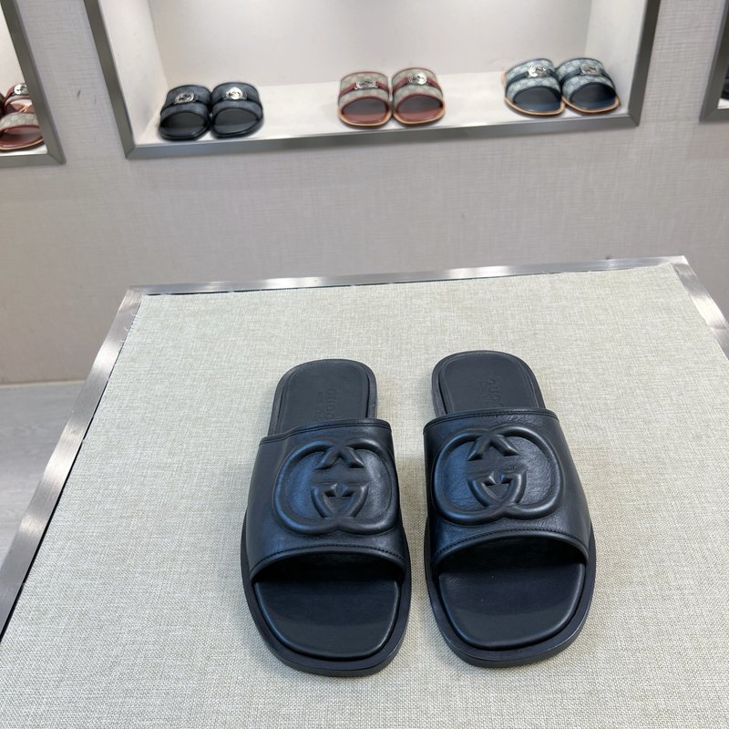 Gucci 오리지널 가죽 바닥 슬리퍼 001-180380