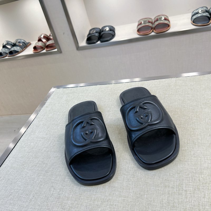 Gucci 오리지널 가죽 바닥 슬리퍼 001-180380