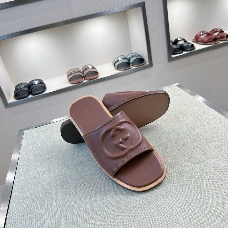 Gucci 구찌 오리지널 가죽 수제 슬리퍼 001-180381