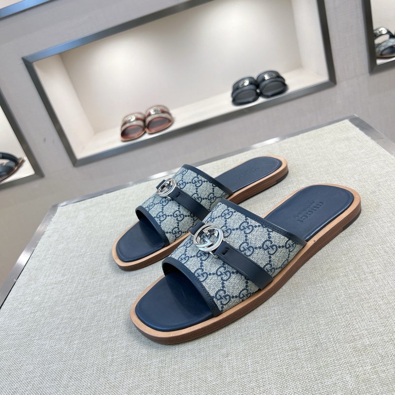 Gucci 오리지널 커스텀 가죽 슬리퍼 001-180389
