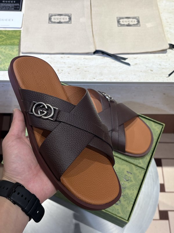 GUCCI 남성 크로스 인터록 샌들 001-180405