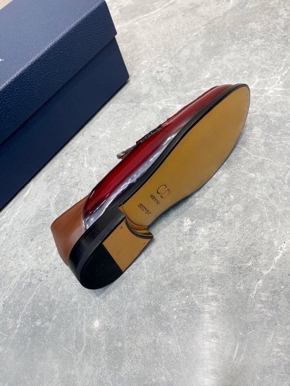 Dior 디올 구드이어 수제 프린트 가죽 로퍼 001-180467