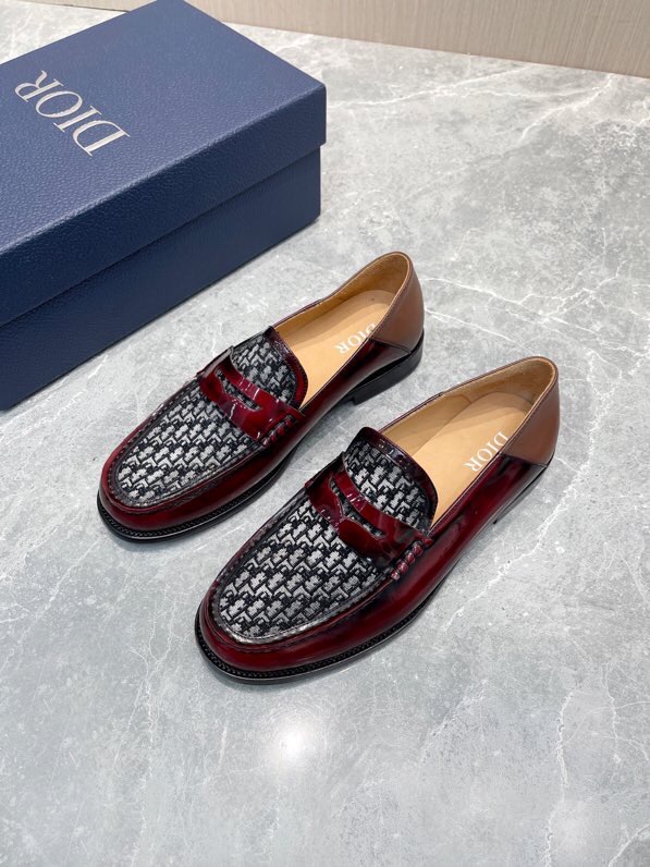 Dior 디올 구드이어 수제 프린트 가죽 로퍼 001-180467