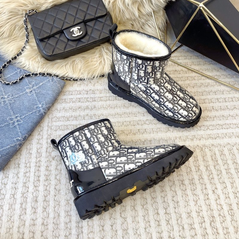 Dior PVC 자수 울 일체형 스노우 부츠 001-180503