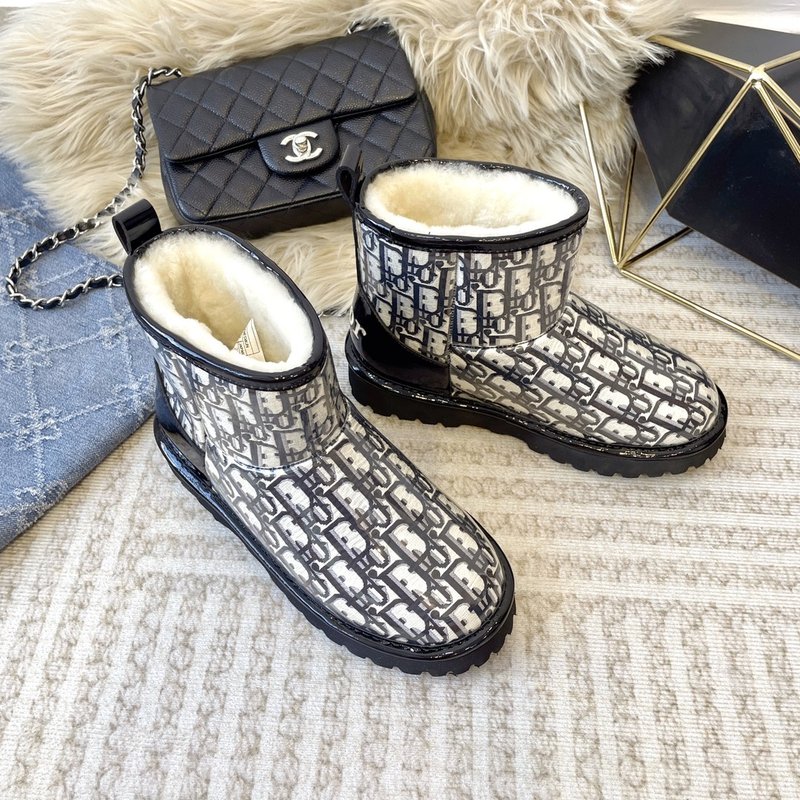 Dior PVC 자수 울 일체형 스노우 부츠 001-180503