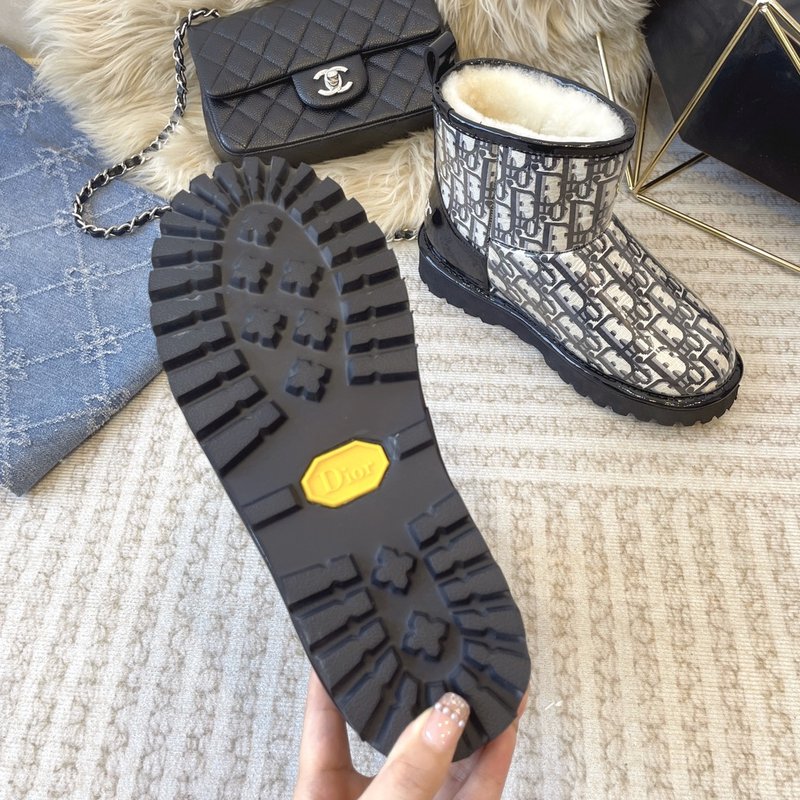 Dior PVC 자수 울 일체형 스노우 부츠 001-180503