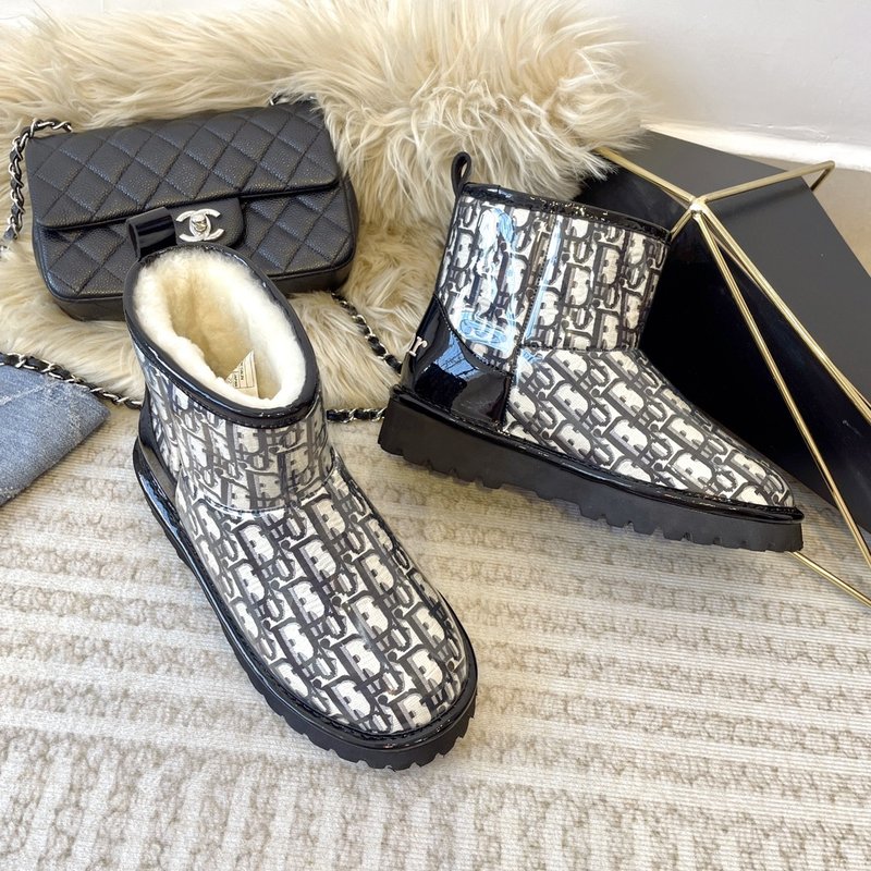 Dior PVC 자수 울 일체형 스노우 부츠 001-180503