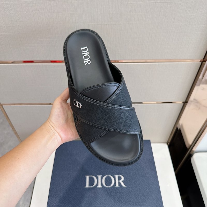 DIOR Aqua 남성 교차 밴드 슬리퍼 001-180521