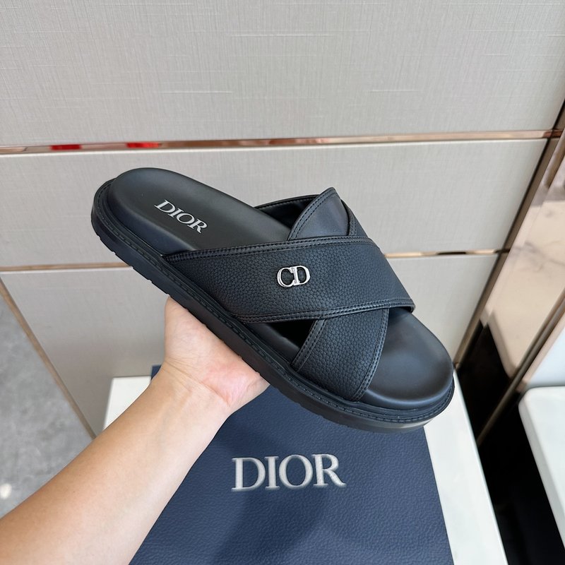 DIOR Aqua 남성 교차 밴드 슬리퍼 001-180521