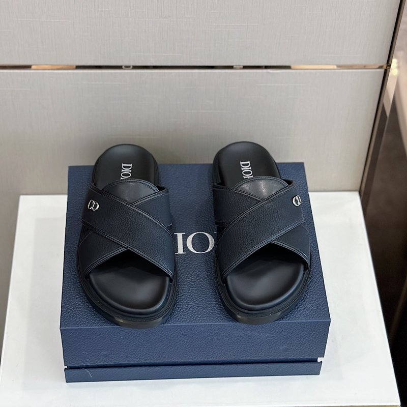 DIOR Aqua 남성 교차 밴드 슬리퍼 001-180521