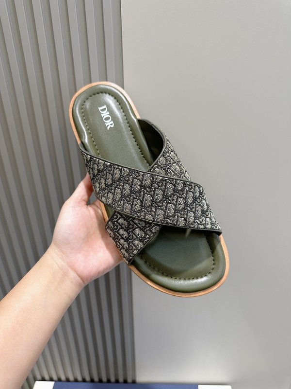 Dior Alias 남성용 가죽 슬리퍼 001-180538