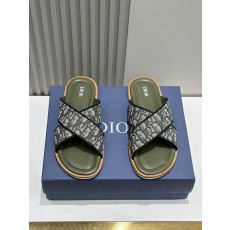 Dior Alias 남성 레더 프린트 슬리퍼 001-180539
