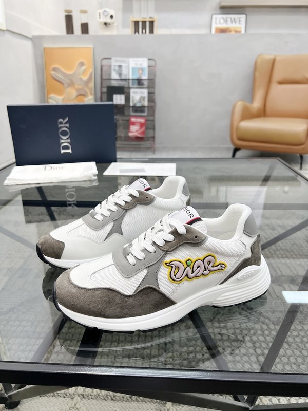 DIOR 디올 남성 레더 메쉬 스니커즈 001-180625