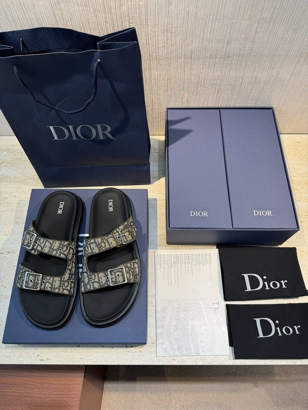 Dior Aqua 남성 크로스 밴드 패턴 슬리퍼 001-180663
