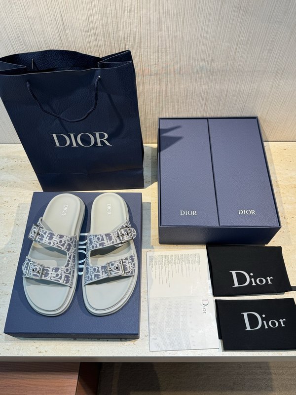 Dior Aqua 남성 캔버스 샌들 슬리퍼 001-180664