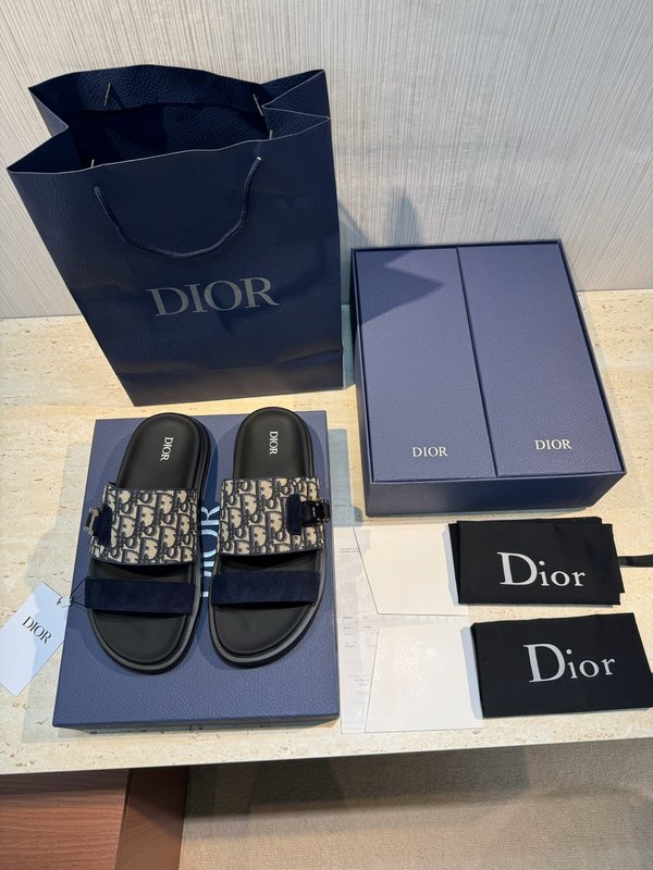 DIOR Aqua 남성 캔버스 슬리퍼 001-180669