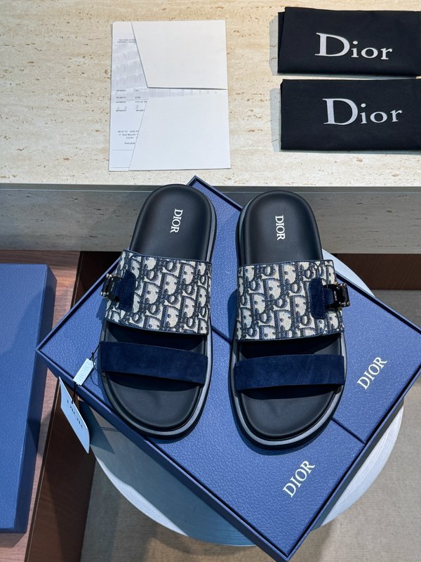DIOR Aqua 남성 캔버스 슬리퍼 001-180669