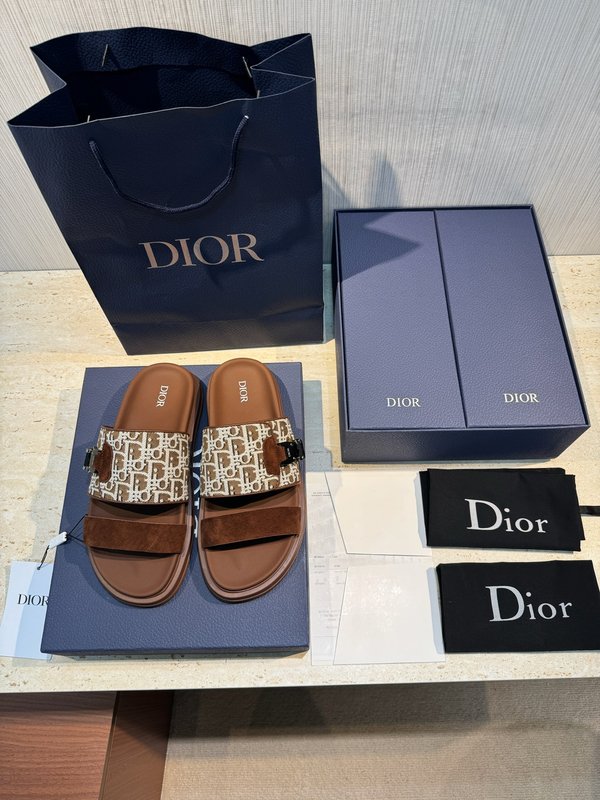 DIOR Aqua 남성 크로스 밴드 캔버스 샌들 001-180670