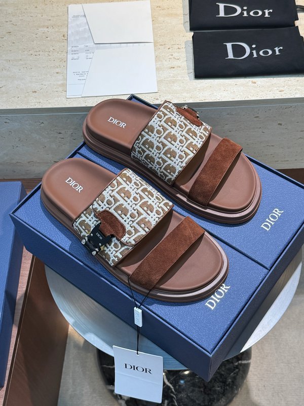 DIOR Aqua 남성 크로스 밴드 캔버스 샌들 001-180670