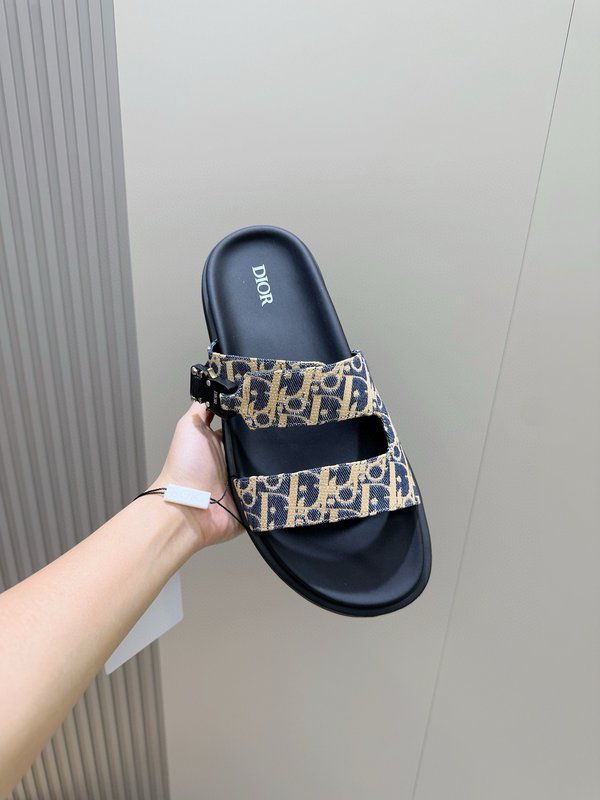 DIOR Aqua 남성 크로스 밴드 슬리퍼 샌들 001-180672