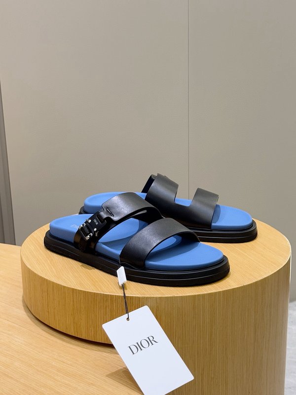 디올 아쿠아 남성용 교차 스트랩 캔버스 샌들 001-180673