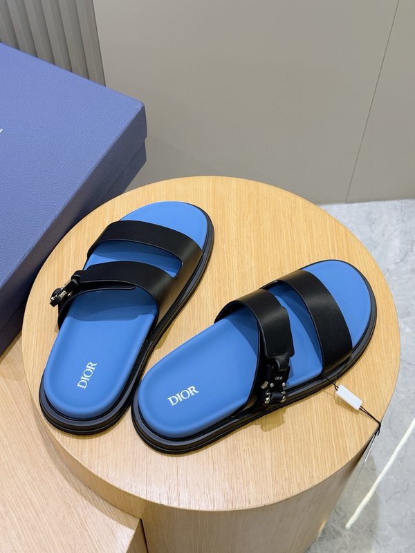 디올 아쿠아 남성용 교차 스트랩 캔버스 샌들 001-180673