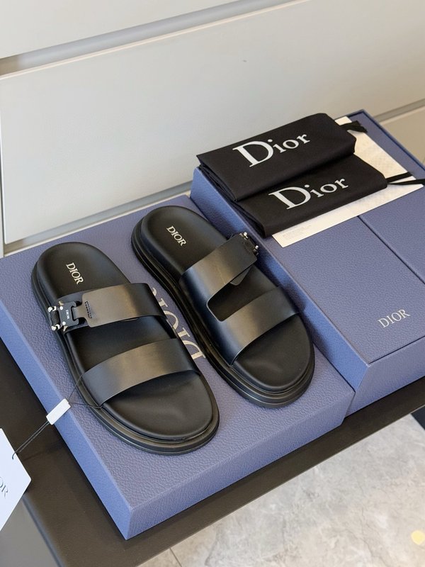 DIOR Aqua 남성 크로스 밴드 슬리퍼 001-180677