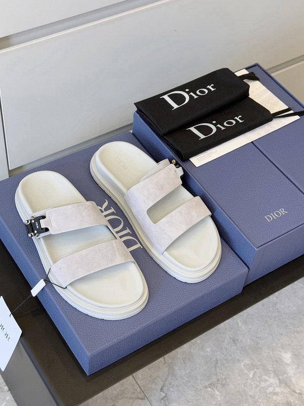 DIOR Aqua 남성 교차 스트랩 슬리퍼 001-180679