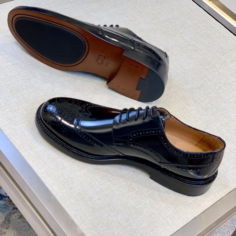 DIOR 남성 라운드 토 정장 레더 슈즈 001-180806