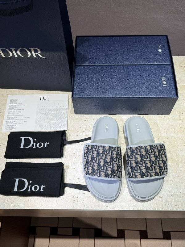 DIOR Aqua 남성 캔버스 크로스 슬리퍼 001-180851