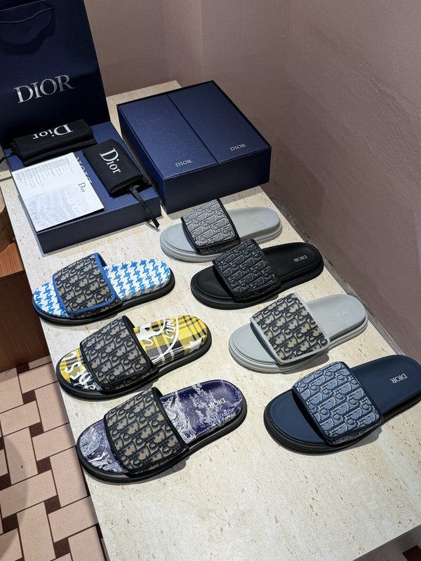 DIOR Aqua 남성 캔버스 크로스 슬리퍼 001-180851