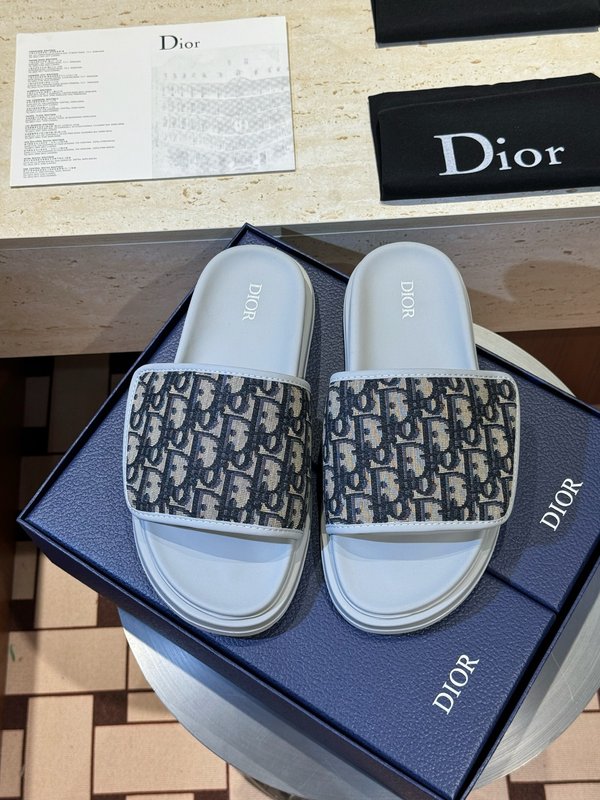 DIOR Aqua 남성 캔버스 크로스 슬리퍼 001-180851