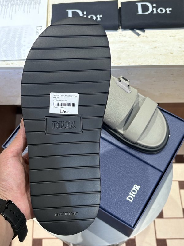 Dior Aqua 남성 교차 밴드 캔버스 슬리퍼 001-180861