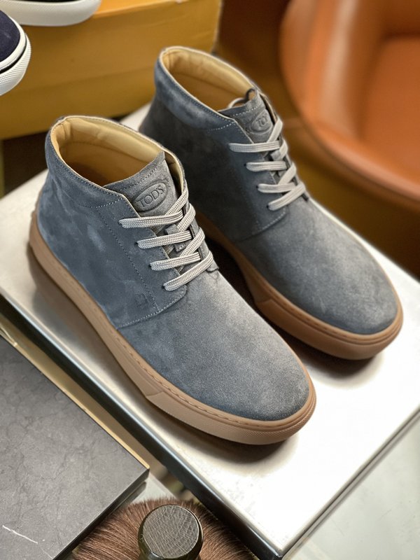 Tod's 스웨이드 가죽 하이톱 운동화 001-180877