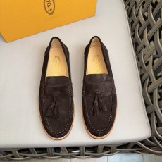 TODS 데비 프릴 캐주얼 구두 스웨이드 가죽 001-180885