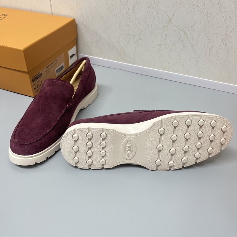 Tods 스웨이드 로퍼 고무 도트 솔 001-180919