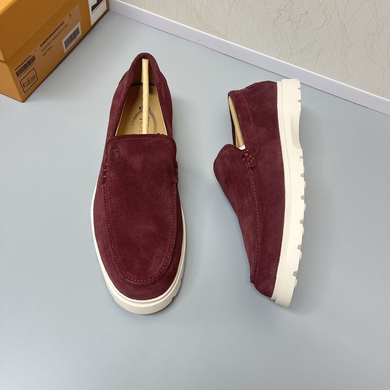 Tods 스웨이드 로퍼 고무 도트 솔 001-180919