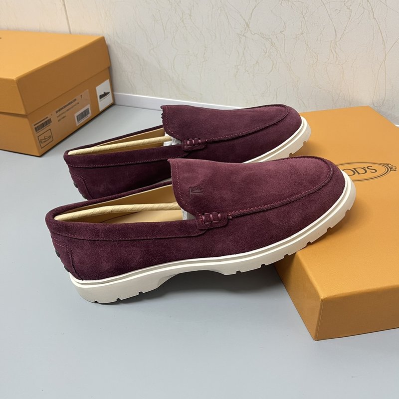 Tods 스웨이드 로퍼 고무 도트 솔 001-180919