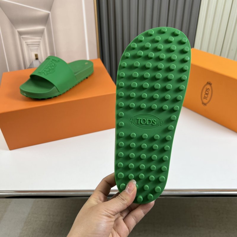 TOD'S 커플 그린 슬리퍼 001-180935