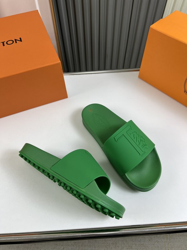 TOD'S 커플 그린 슬리퍼 001-180935