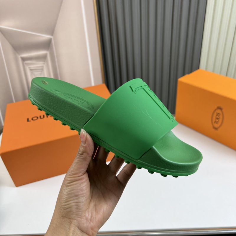 TOD'S 커플 그린 슬리퍼 001-180935
