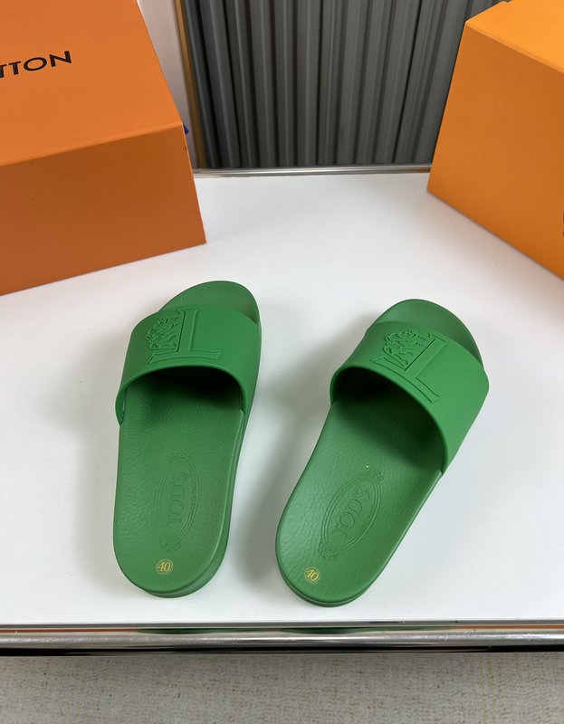 TOD'S 커플 그린 슬리퍼 001-180935