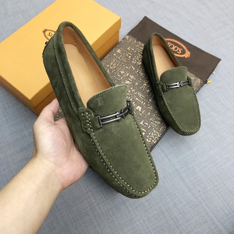 Tods 남성 스웨이드 로퍼 군녹색 001-180942
