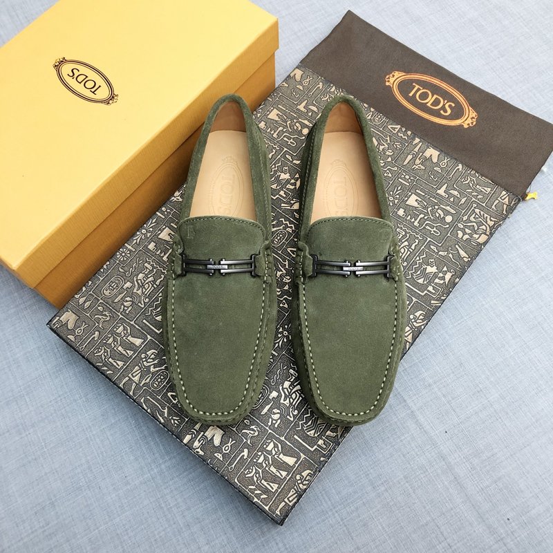 Tods 남성 스웨이드 로퍼 군녹색 001-180942